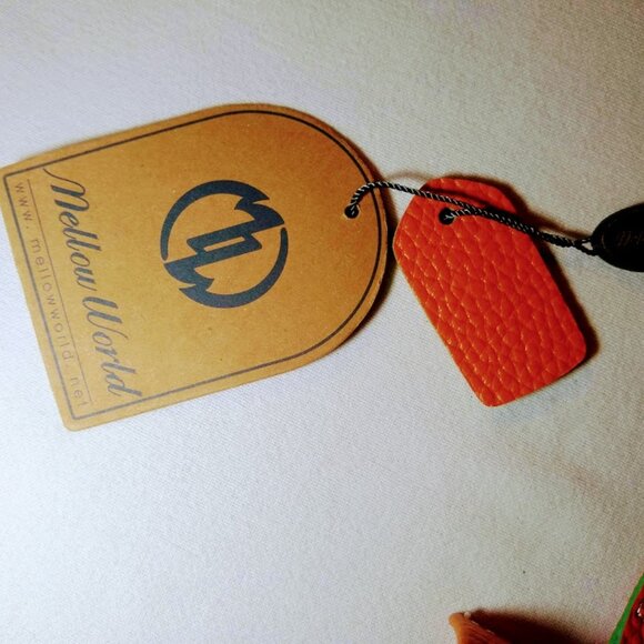 NWT  Mellow World  Orange + Pink flowers   small tote bag - Picture 4 of 11